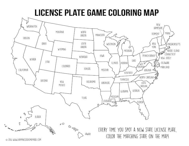 750x580 Free Printable License Plate Template