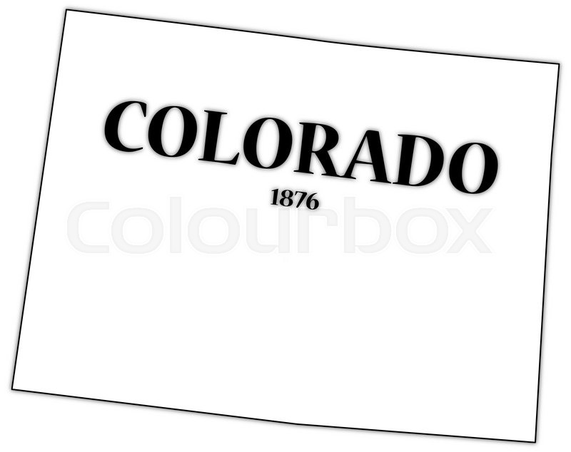 800x634 A Colorado State Outline With The Date Stock Vector Colourbox