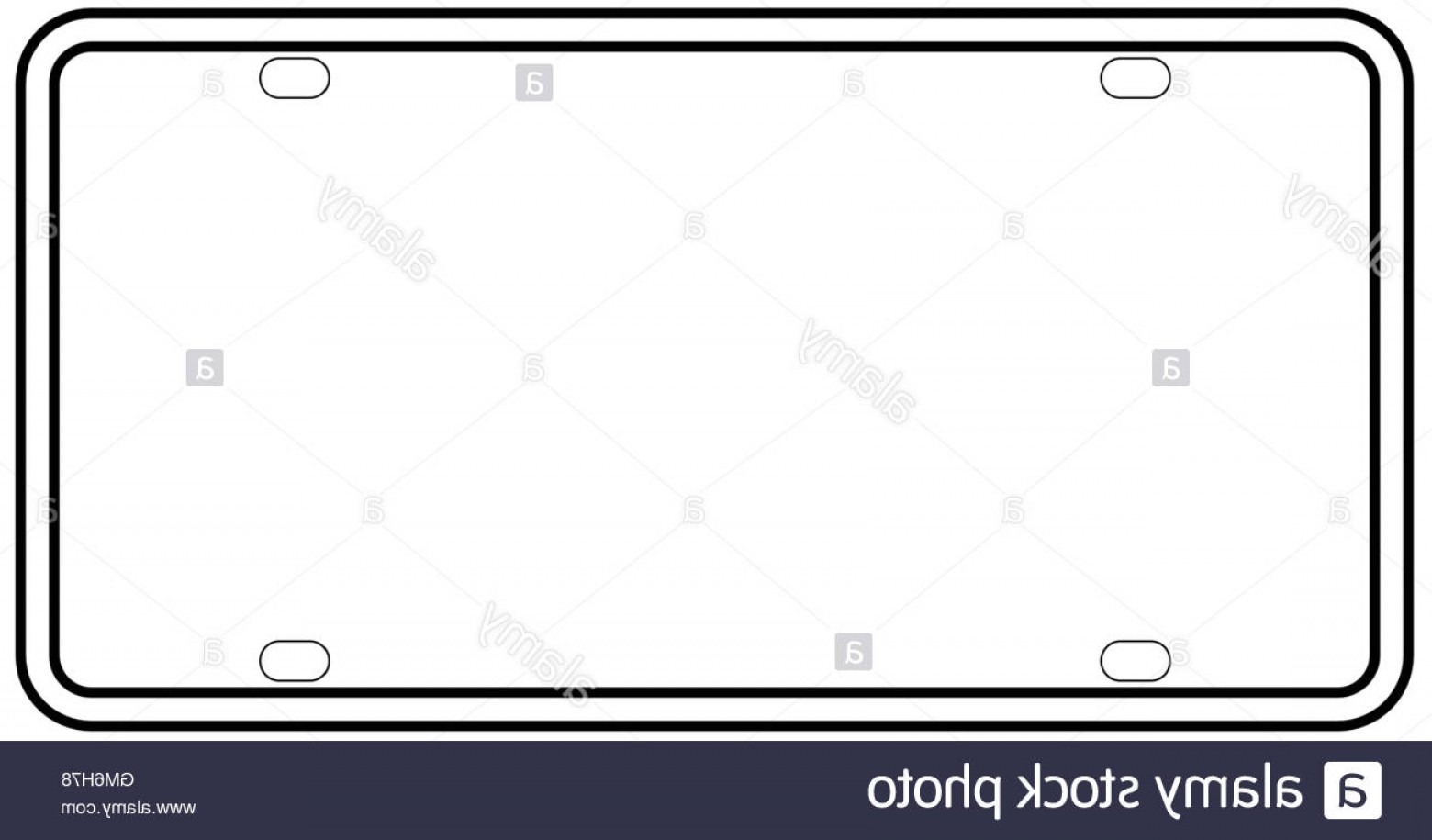 1560x915 Stock Photo Blank License Plate Border Studiogrfx