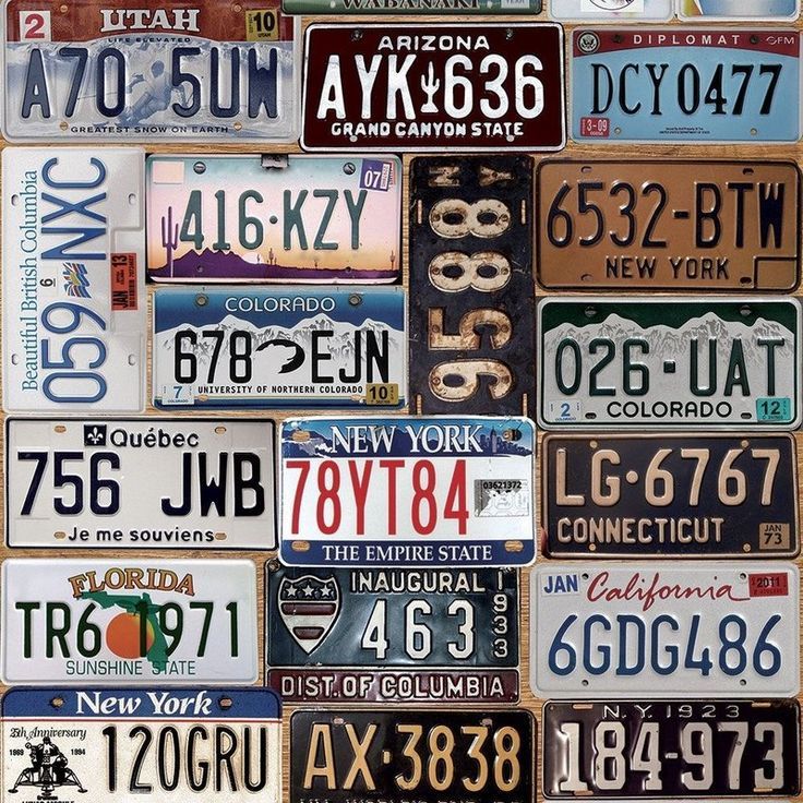 736x736 Vintage License Plates Vector Set Resources Vectors T