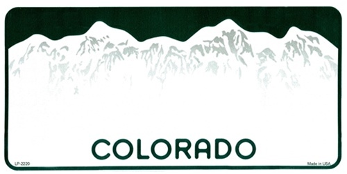 Colorado License Plate Template Stock Illustration - Download