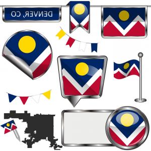 300x300 Denver Colorado Logo Vector Illustration Black White Logo Design