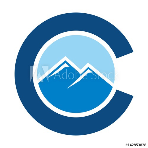 500x500 Colorado Hill Logo Vector Letter C Logo Vector