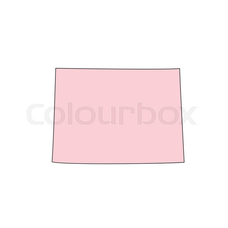 800x800 Colorado Map Isolated On White Stock Vector Colourbox