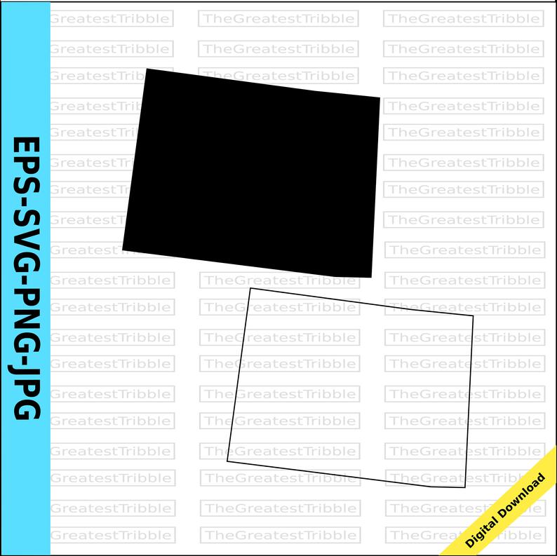 794x793 Colorado State Map Png Vector Graphic Clip Art Etsy