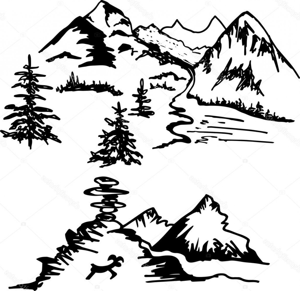 Colorado Mountains Vector at Vectorified.com | Collection of Colorado ...