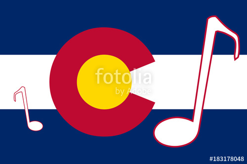 500x333 Musical Colorado State Flag Stock Image And Royalty Free Vector