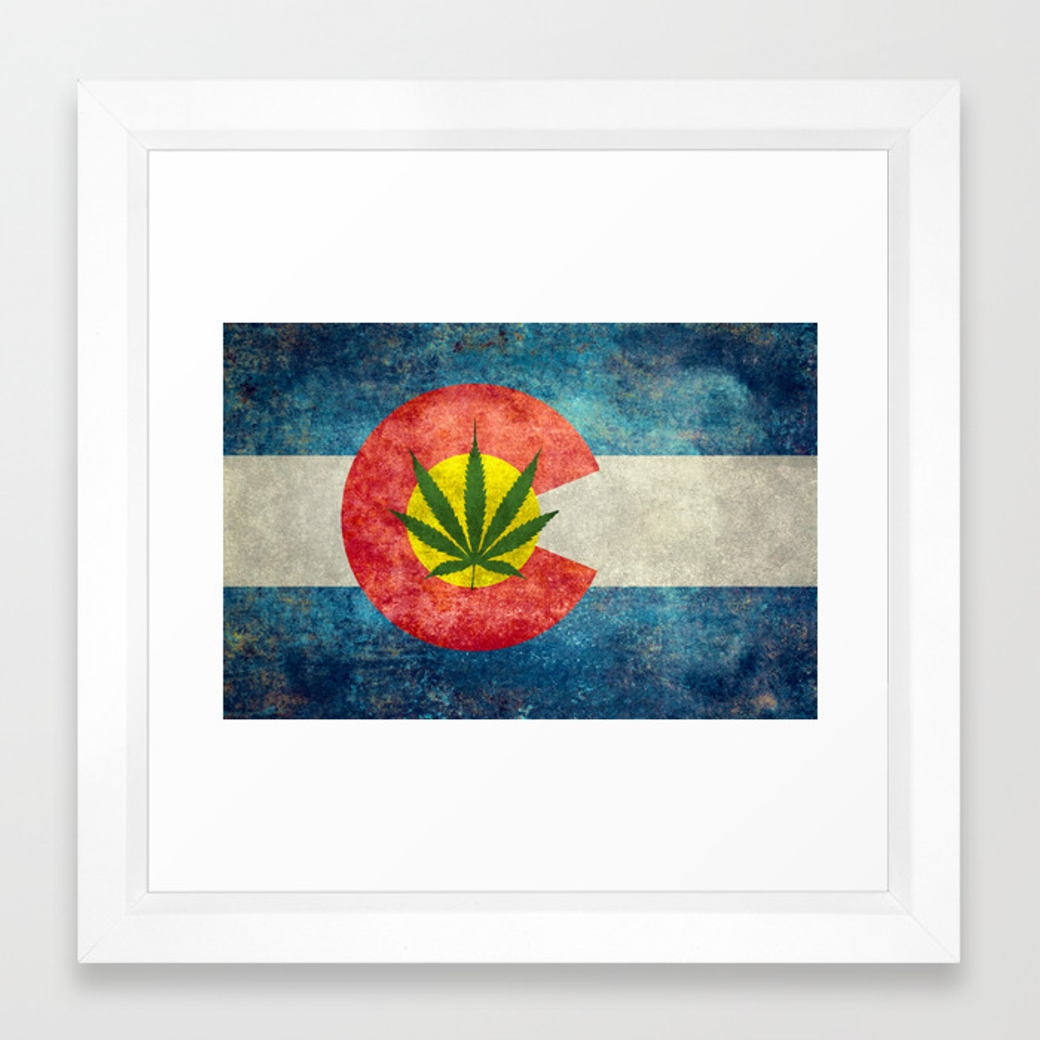 1500x1500 Retro Colorado State Flag With Leaf