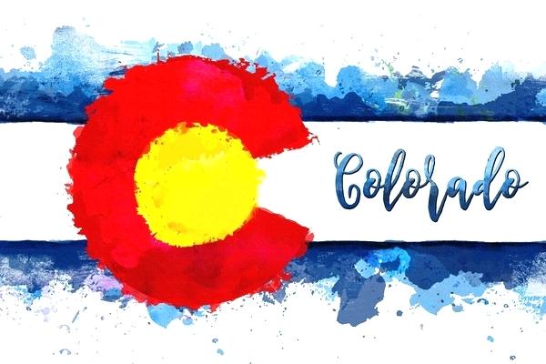 600x400 Colorado Flag Art Porque