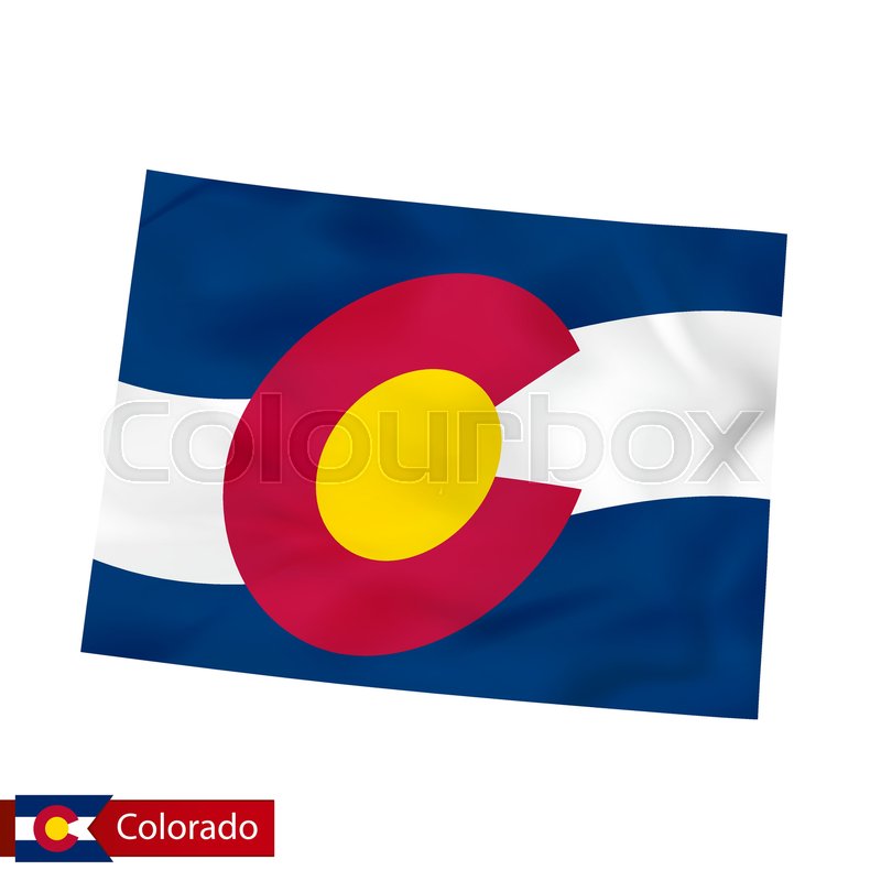 800x800 Colorado State Map With Waving Flag Of Stock Vector Colourbox