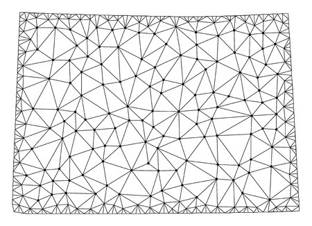 450x326 Polygonal Mesh Map Of Colorado State In Black Color Abstract Mesh