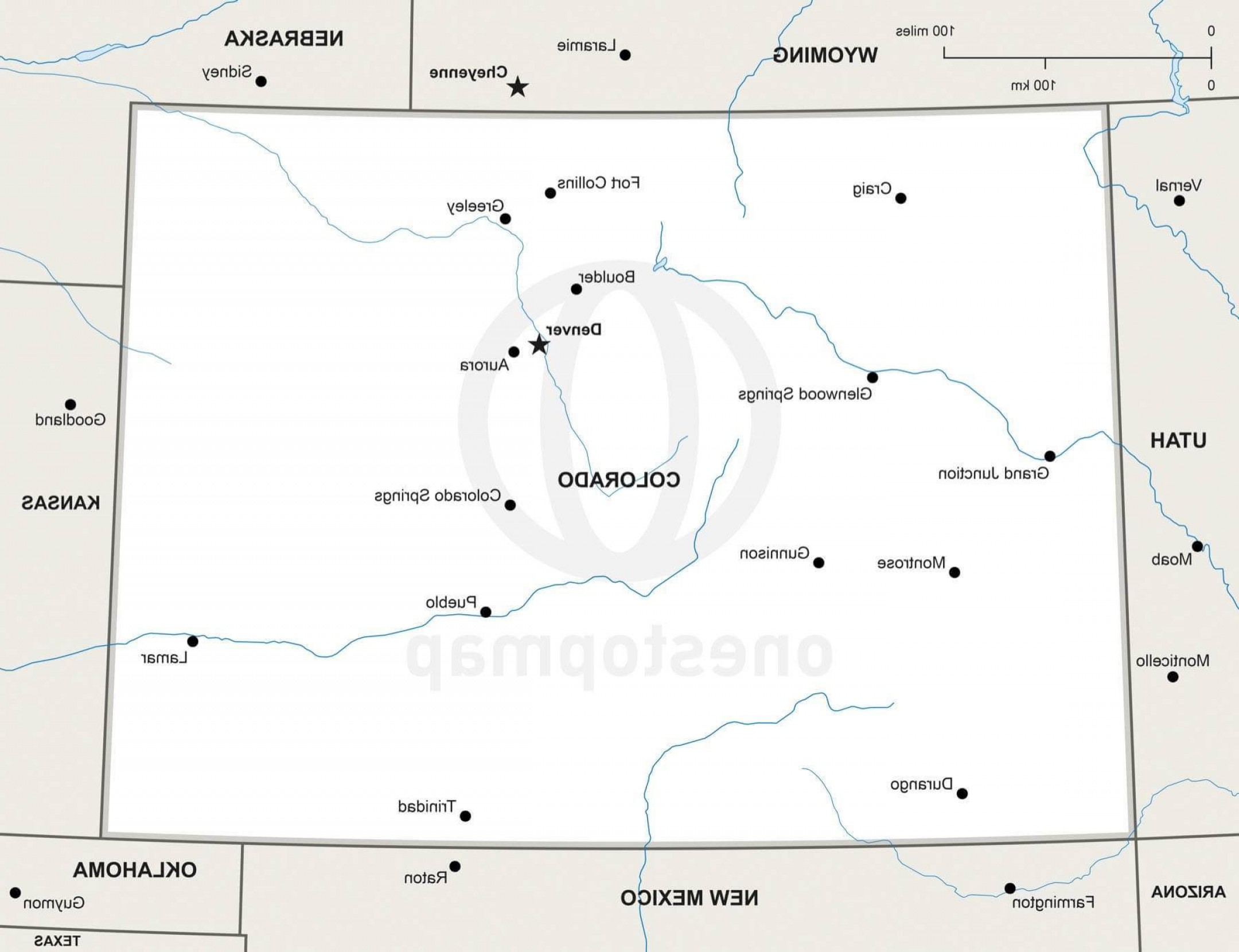 2160x1660 Printable Vector Map Colorado Political Newwaysys