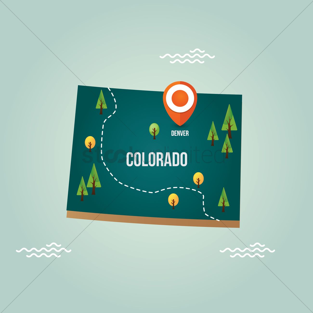 Colorado Map With Capital City Vector Image 1300x1300 Colorado Map With Capital City Vector Image
