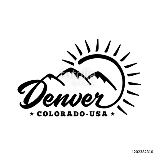 Denver Black And White Lettering Design Decorative Inscription 500x500 Denver Black And White Lettering Design Decorative Inscription