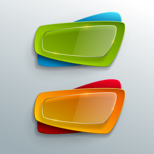 600x600 Transparent Glass With Colorful Banner Vector Free Download