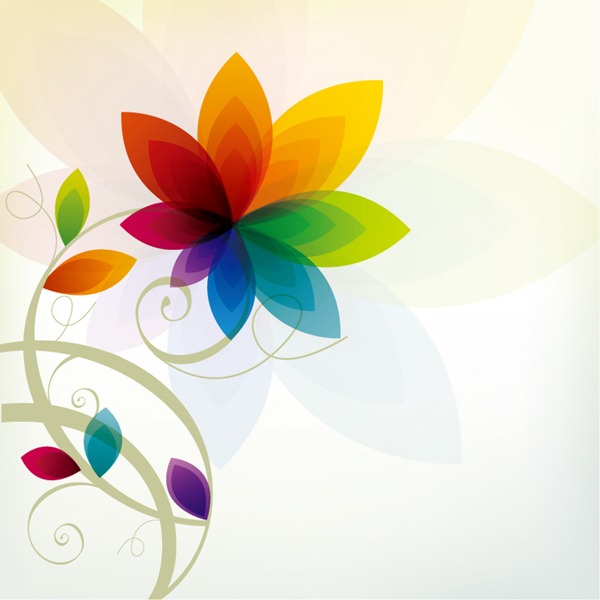 Colorful Flower Vector at Vectorified.com | Collection of Colorful ...