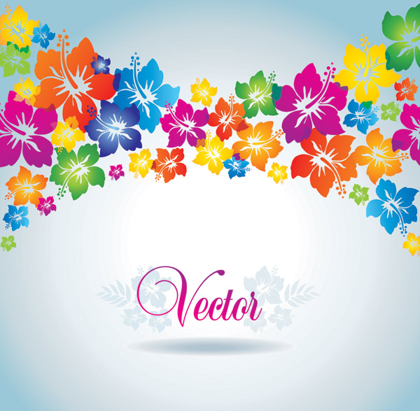 Colorful Flowers Background 600x588 Colorful Flowers Background
