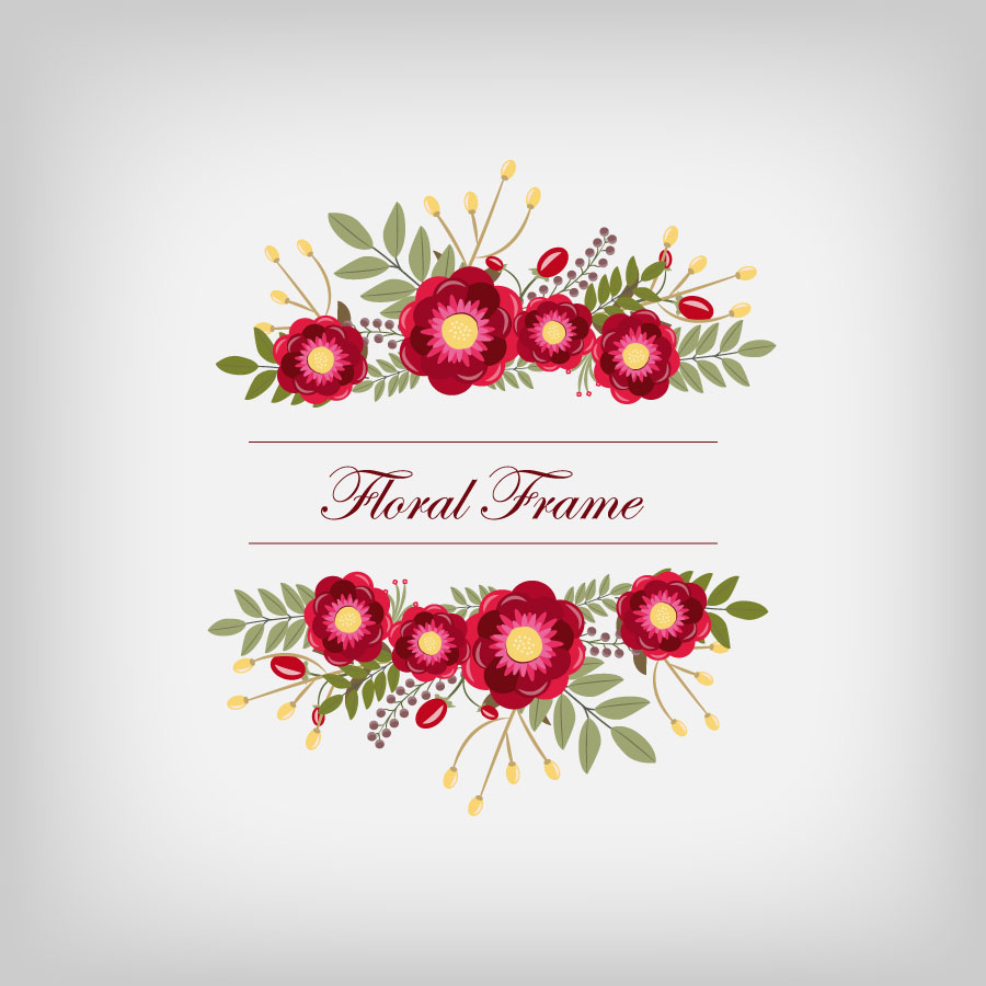 Frame With Colorful Flowers Vector 900x900 Frame With Colorful Flowers Vector