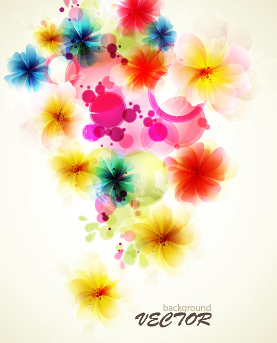 Shiny Colorful Flower Background Vector Free Download 570x706 Shiny Colorful Flower Background Vector Free Download