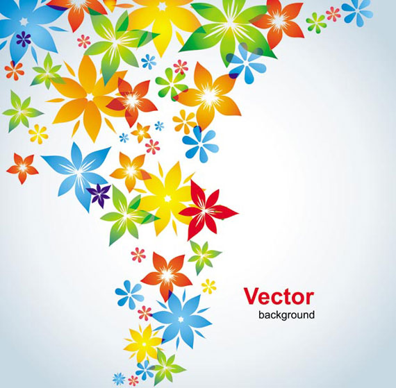 Colorful Flower Vector Background 570x559 Colorful Flower Vector Background