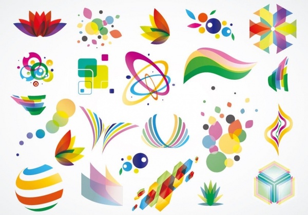Colorful Logo Design Elements Vector Set Free Vector In Adobe 600x420 Colorful Logo Design Elements Vector Set Free Vector In Adobe