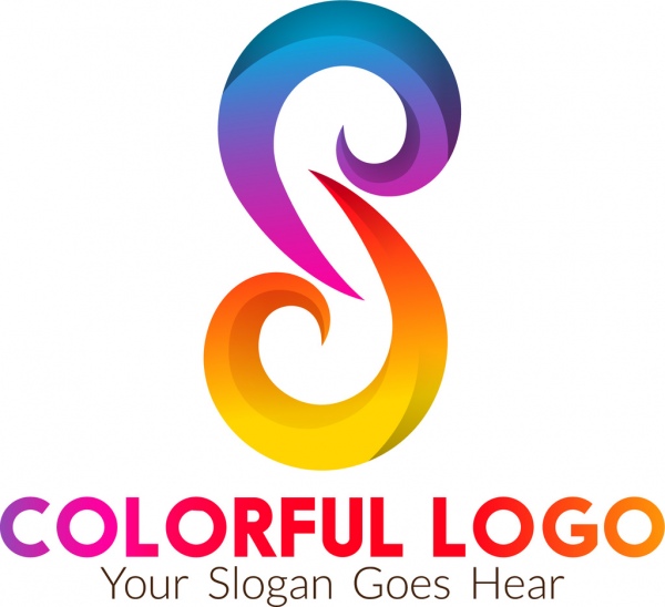 Colorful Logo Design Abstract Curves Style Free Vector In Adobe 600x548 Colorful Logo Design Abstract Curves Style Free Vector In Adobe
