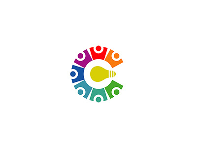 Coworking People Vector Colorful Logo 400x300 Coworking People Vector Colorful Logo