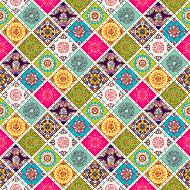 Colorful Decorative Ethnic Pattern Vector Free Download 626x626 Colorful Decorative Ethnic Pattern Vector Free Download