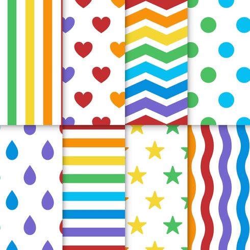 Collection Of Colorful Seamless Design Patterns Vector 490x490 Collection Of Colorful Seamless Design Patterns Vector