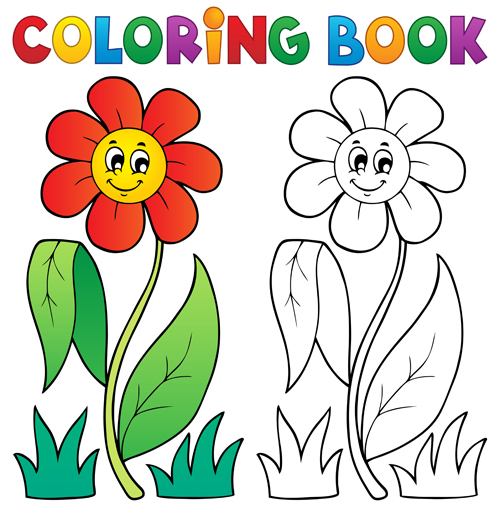 Coloring Book Vector Set Free Download 500x513 Coloring Book Vector Set Free Download