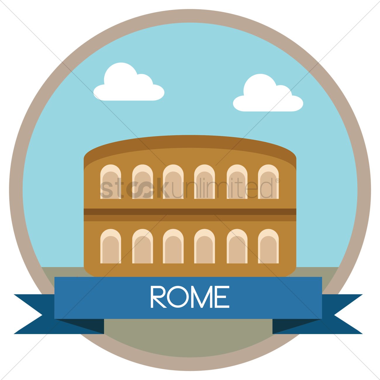 1300x1300 Free Colosseum Vector Image