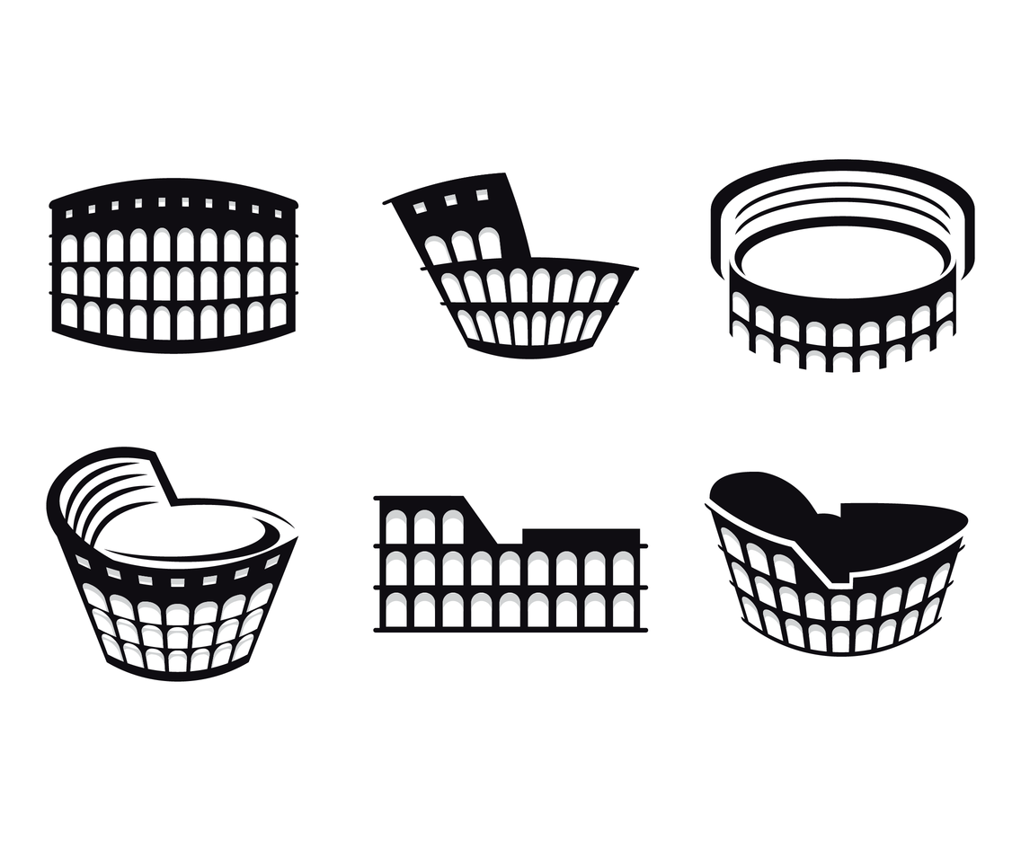 1136x936 Colosseum Arena Vector Vector Art Graphics