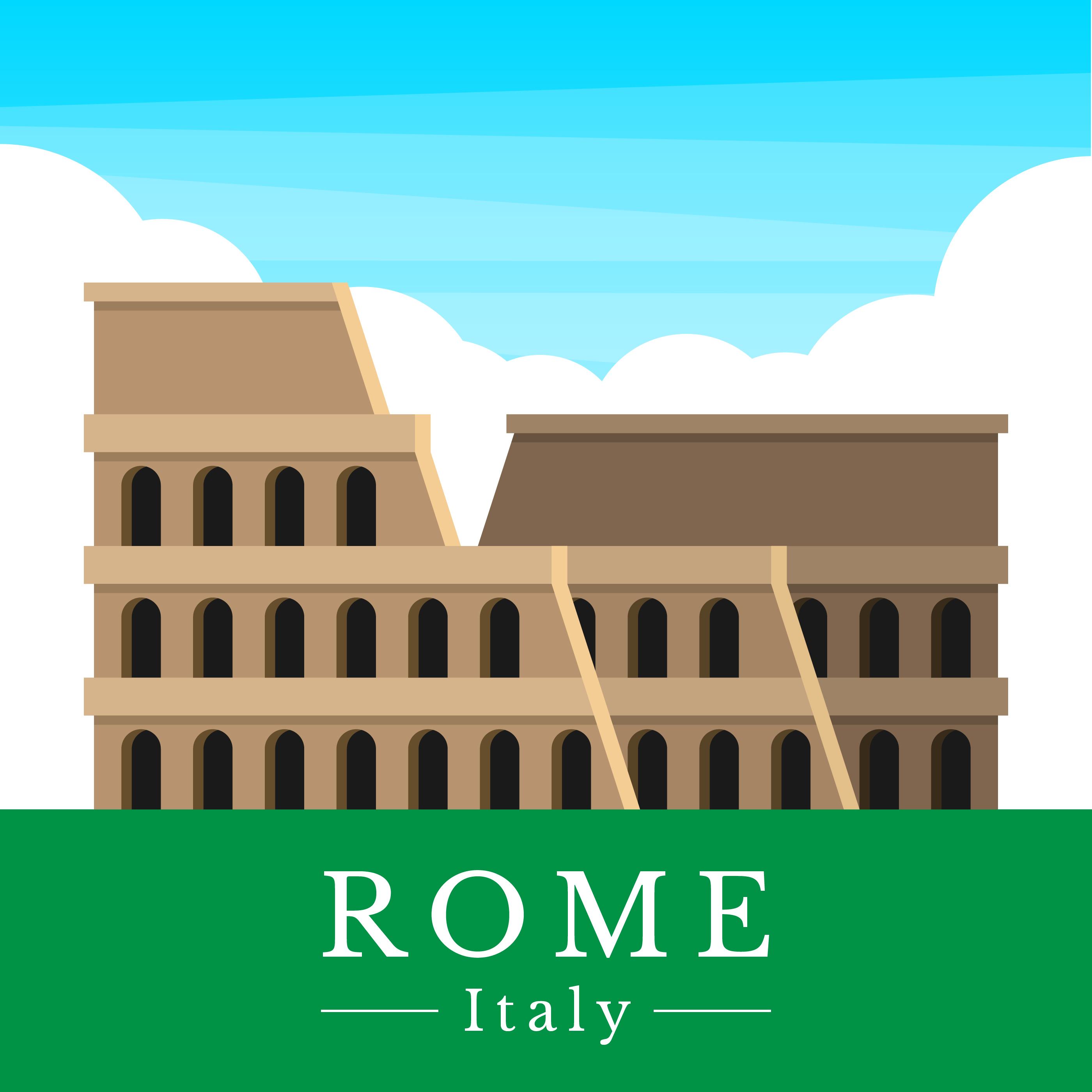 2800x2800 Colosseum Free Vector Art