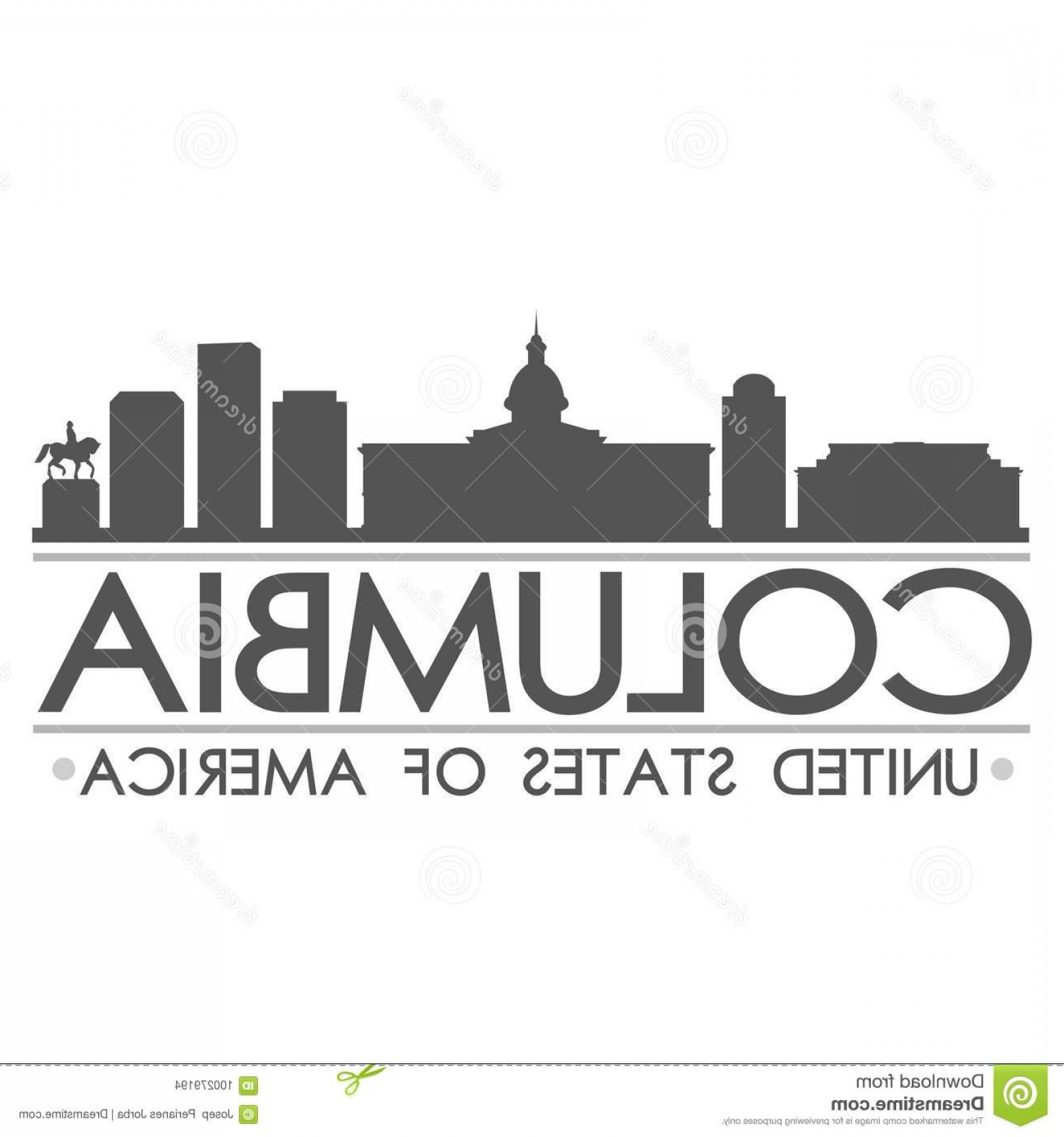 1560x1668 Columbia Skyline Symbol Design City Vector Art Skyline Columbia