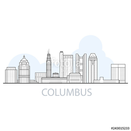 500x500 Columbus City Skyline
