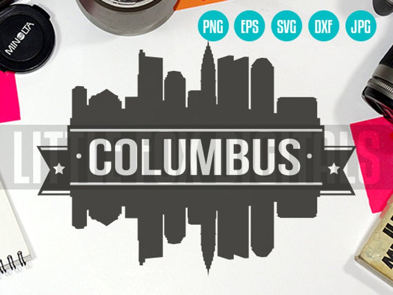 794x596 Vector Columbus Ohio Usa Skyline City East Coast Etsy