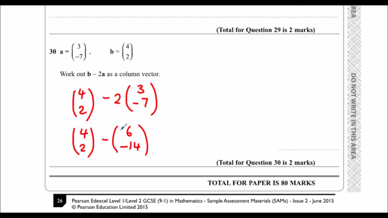 1280x720 Edexcel Sample Paper Question