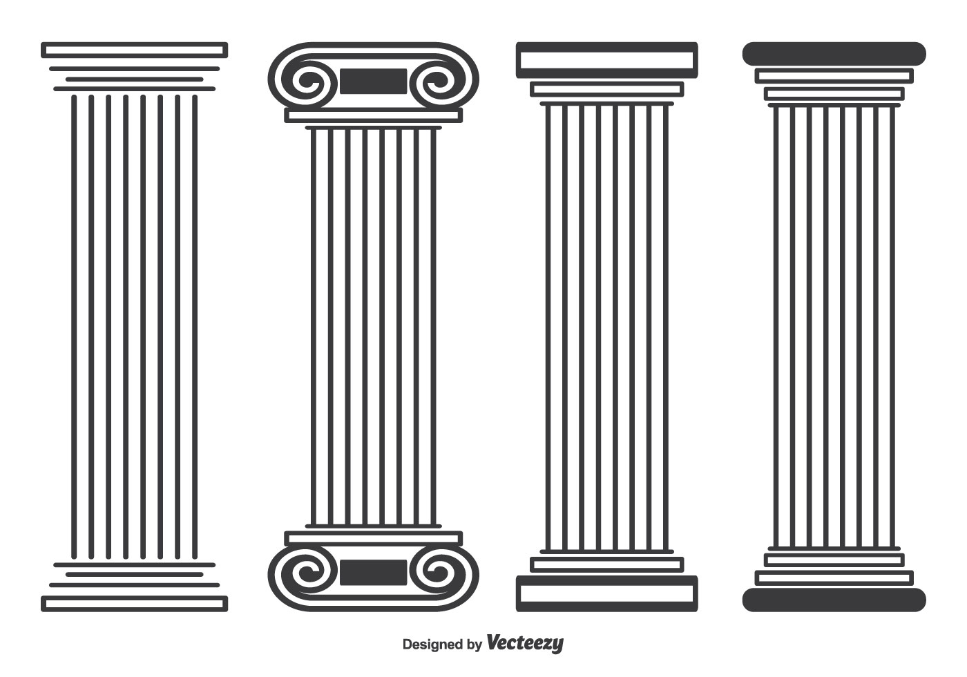 1400x980 Roman Pillar Free Vector Art