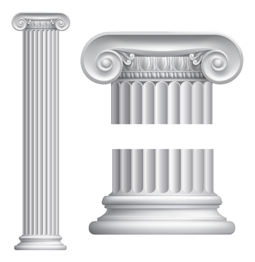500x515 Vintage Columns Design Elements Vector For Free Download Free