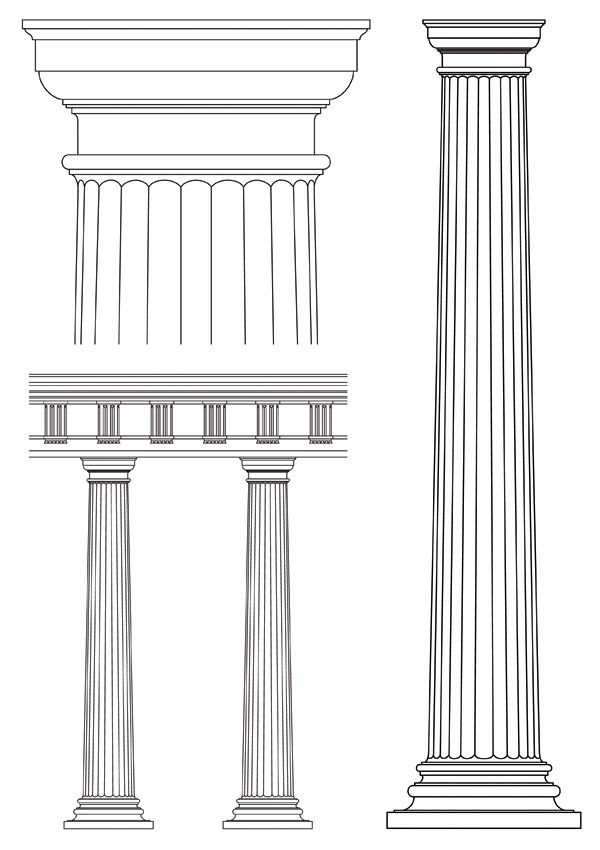 600x850 Free Vector European Pillar Vector Graphic Available For Free