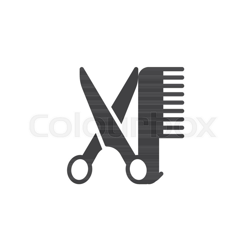 800x800 Comb And Scissors Vector Icon Filled Stock Vector Colourbox