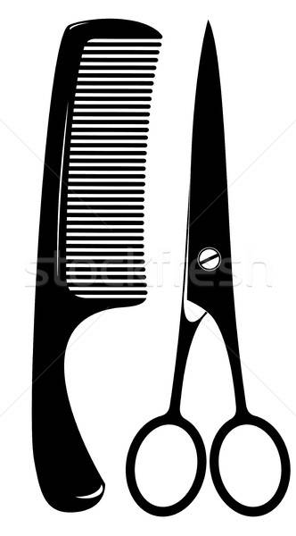 332x600 Comb And Scissors Vector Illustration Kjolak
