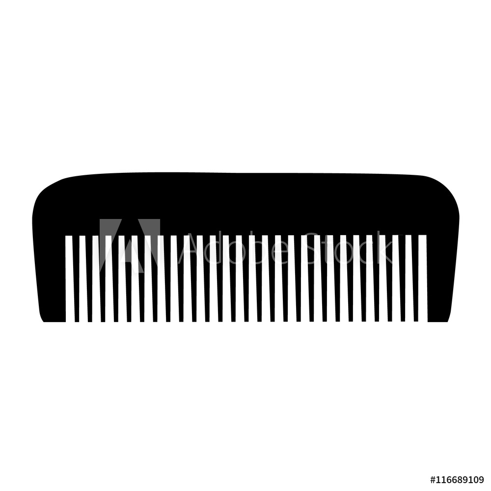 1000x1000 Photo Art Print Comb Barber Comb, Black Plastic Comb Vector