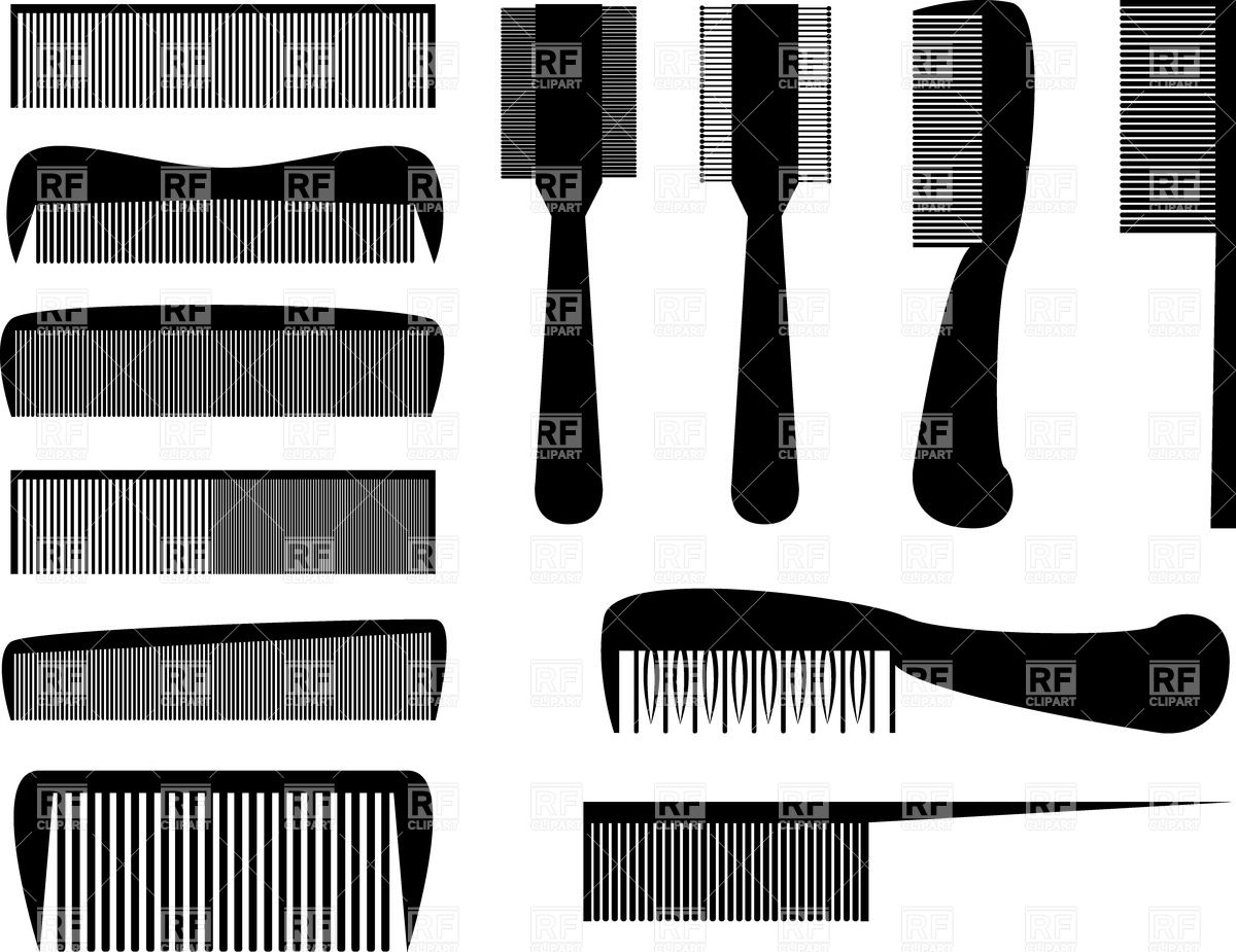 1200x925 Silhouettes Of Hair Comb Vector Image Of Beauty, Fashion