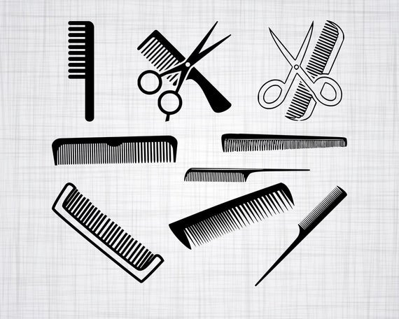 570x456 Comb Bundle Hair Comb Comb Clipart Comb Etsy