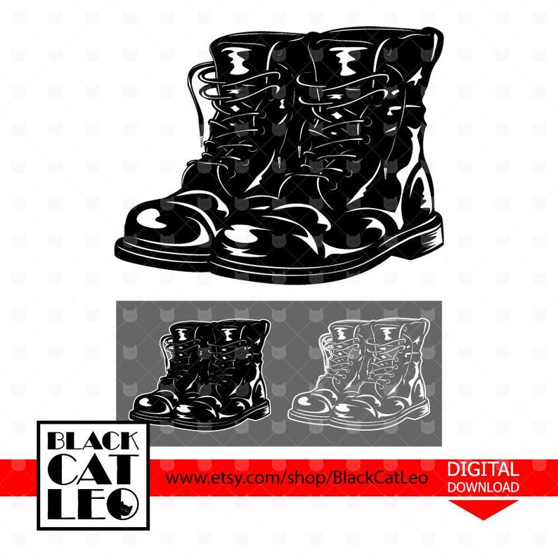 794x794 Army Boots Soldeir Boots Military Boots Vector Etsy