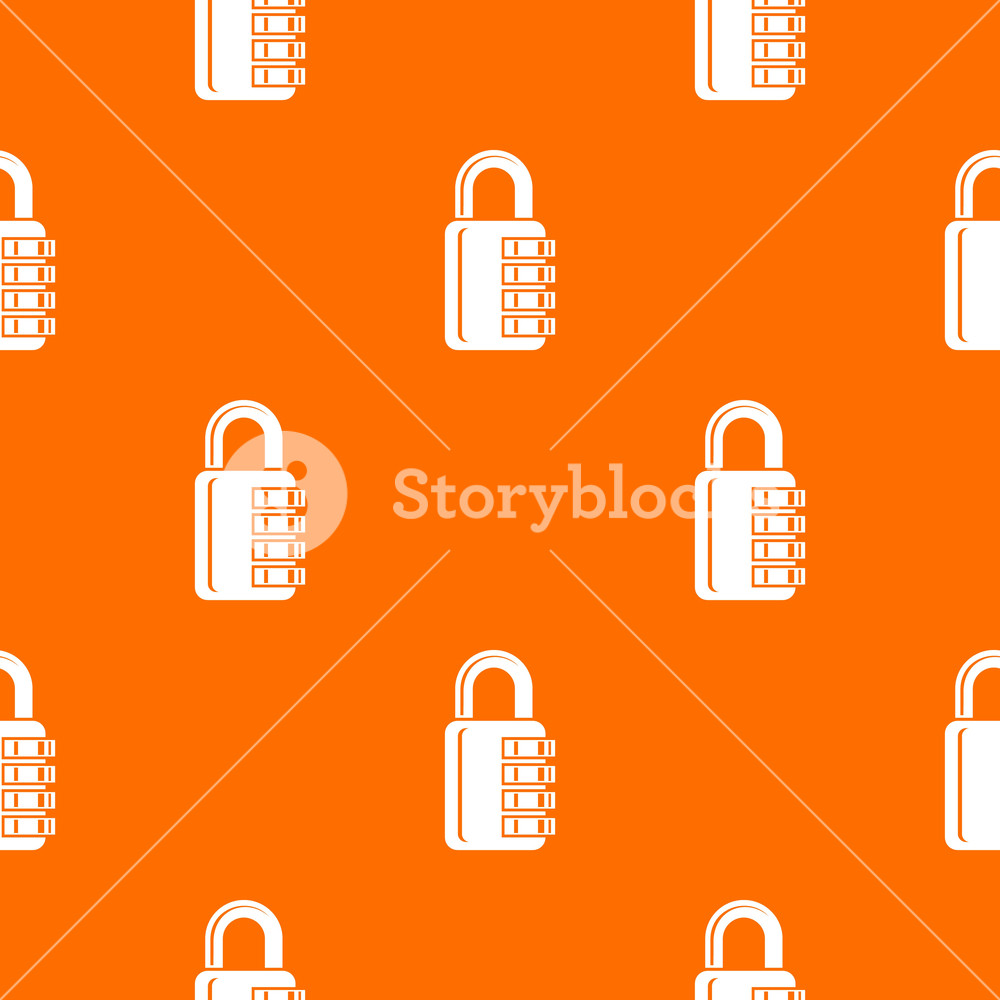 1000x1000 Combination Lock Pattern Vector Orange For Any Web Design Best