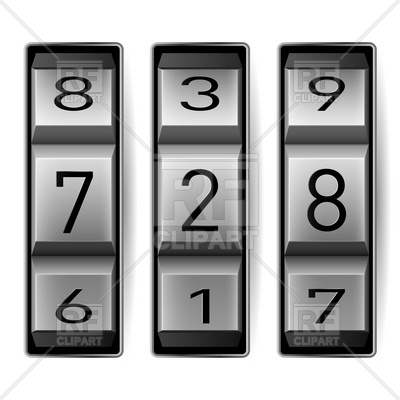 400x400 Metallic Combination Lock Wheels Vector Image Of Objects Dvarg