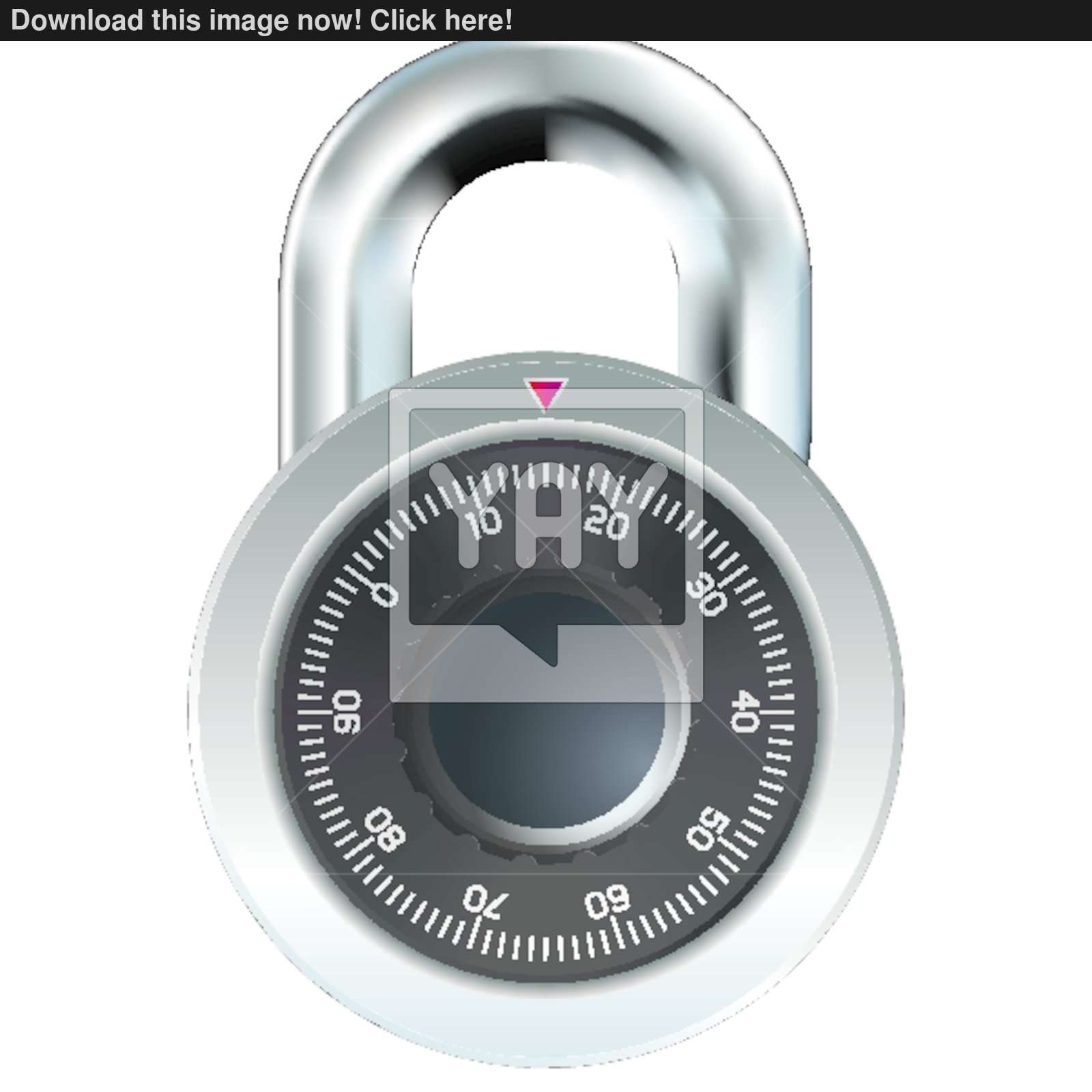 1600x1600 Photorealistic Combination Lock Vector Vector
