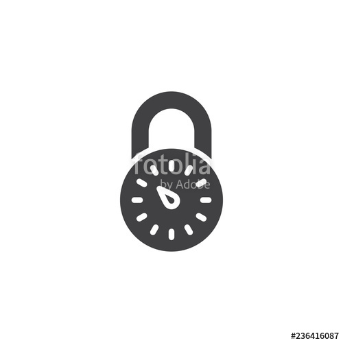 500x500 Safe Lock Vector Icon Filled Flat Sign For Mobile Concept And Web